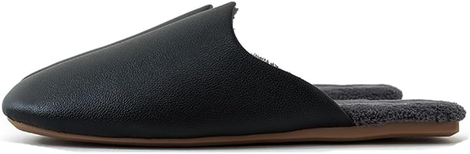 

Роскошные коралловые флисовые мюли Yafirgeer для женщин и мужчин, закрытые носки, тихие тапочки из искусственной кожи, элегантная домашняя обувь-сандалии, черный