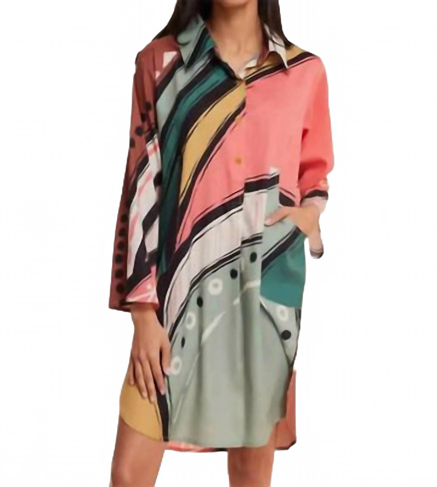 

Женское платье Gabriella Abstract Fall Resort в разноцветном исполнении MODAPOSA, мультиколор