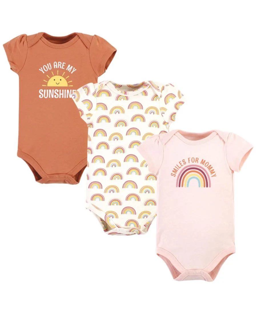 Комплект из 3 хлопковых боди Hudson Baby, Sunshine Rainbows