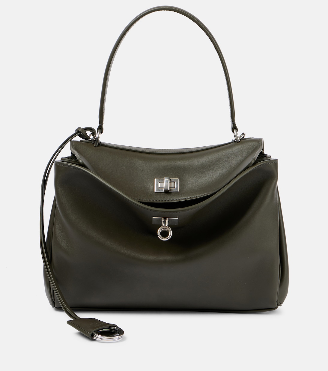 

Кожаная сумка-тоут Rodeo Small Balenciaga, хаки