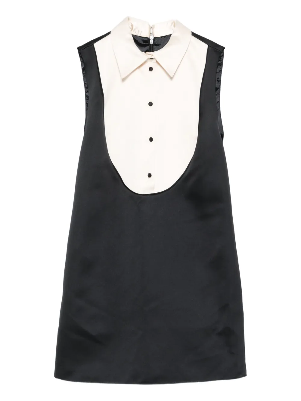 

Платье без рукавов с воротником-стойкой Elisabetta Franchi, черный