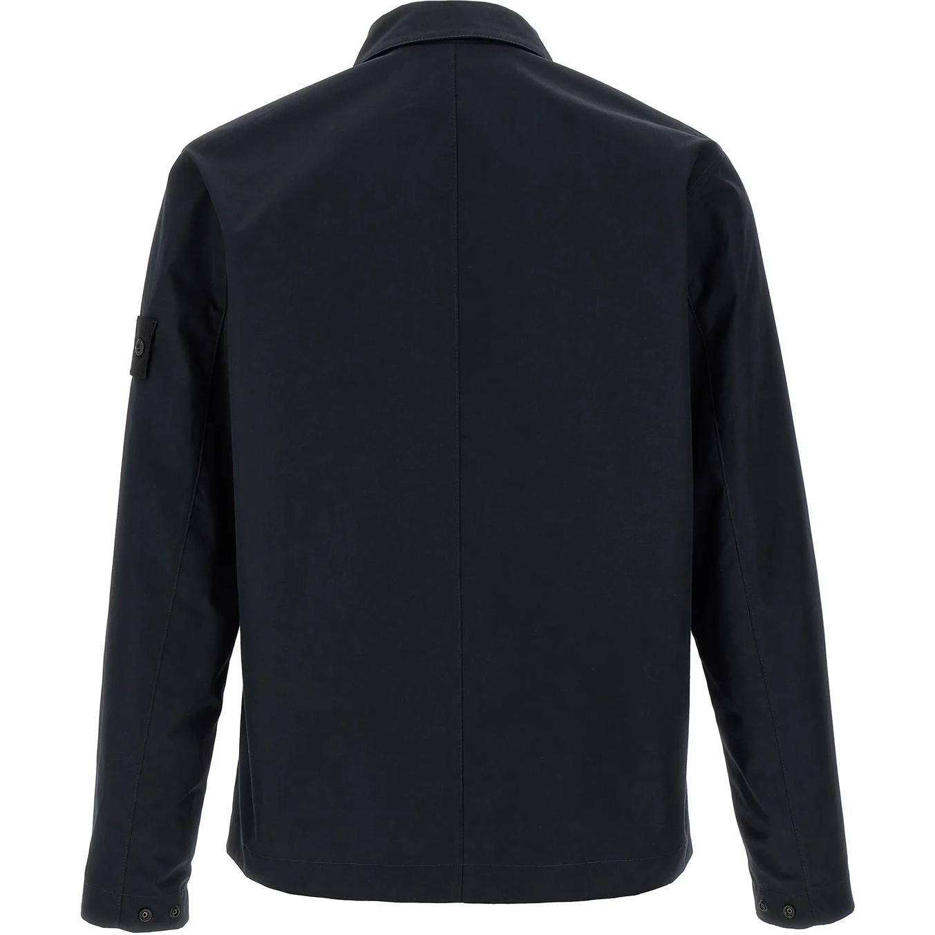 STONE ISLAND Куртка-овершерт с молнией и нашивкой в виде логотипа-призрака, Black — фото 3