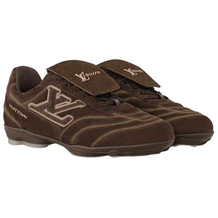 LOUIS VUITTON Кроссовки Footprint Soccer Low Top повседневные унисекс темно-коричневые — фото 3
