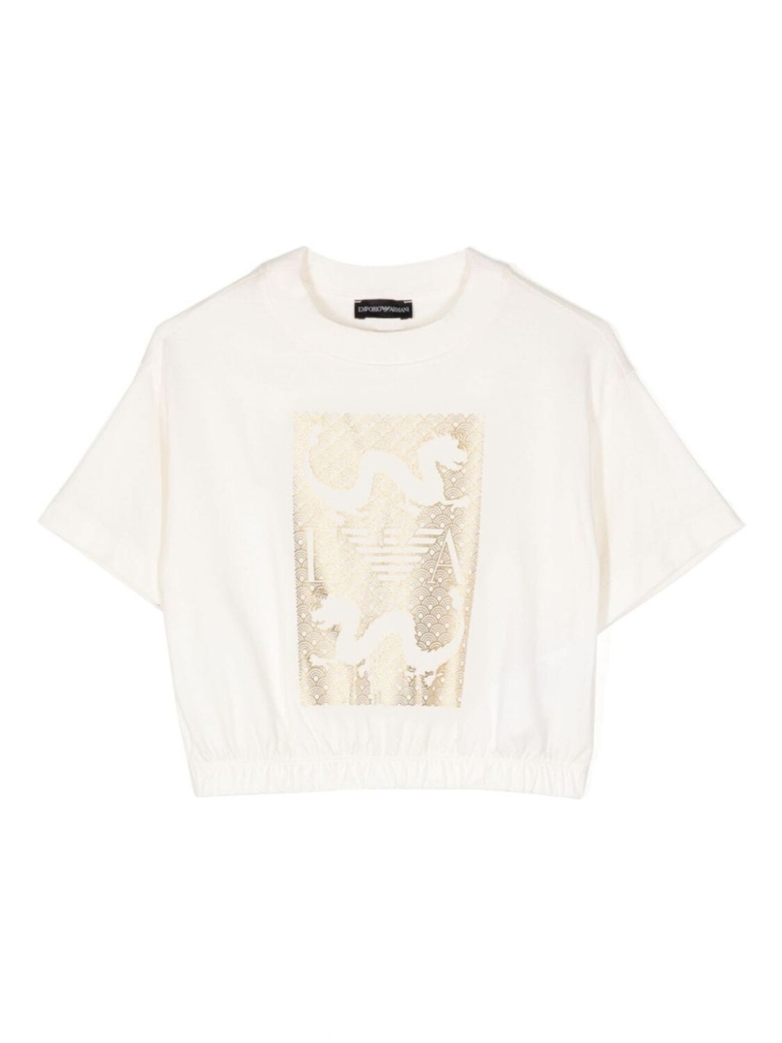 

Футболка из джерси с принтом Emporio Armani Kids, белый