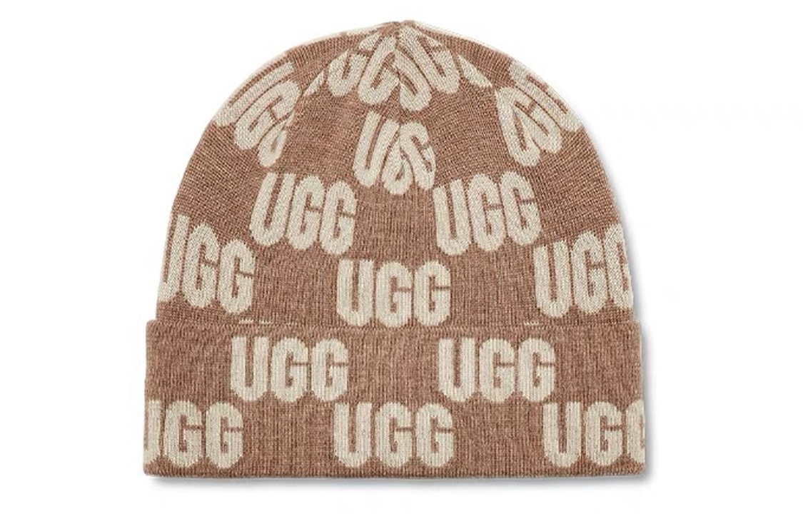 

UGG Женская шапка бини из акрила, шерсти и полиамида, цвета хаки