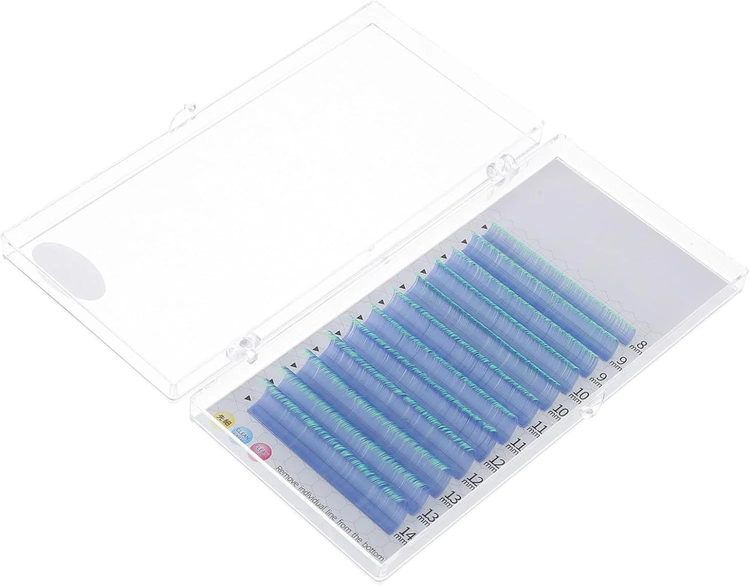 Ресницы цветные Minkissy teal, 1 шт