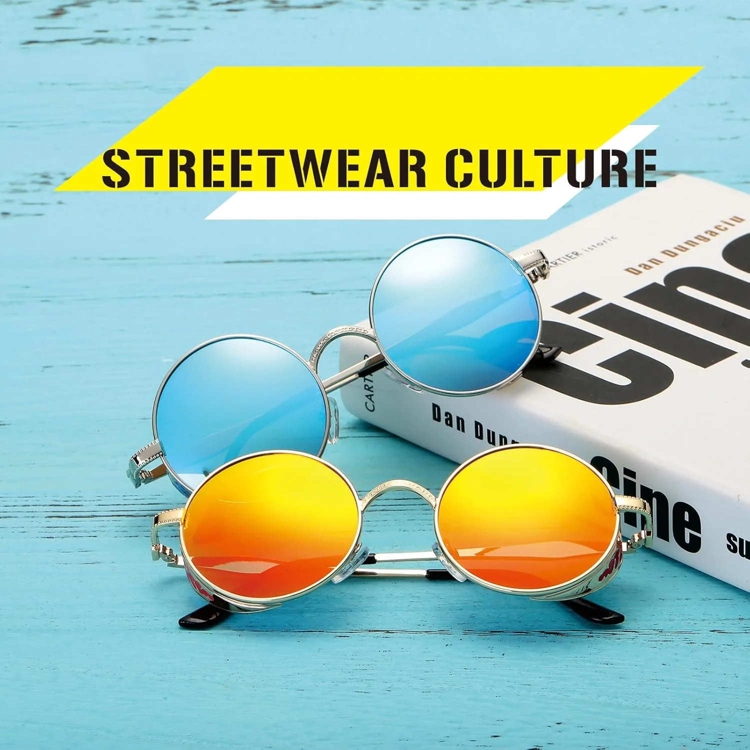 

Солнцезащитные очки J&L Glasses Polarized Round Steampunk для женщин и мужчин в готическом стиле, металлическая оправа J&L Glasses, B - Gold/Black Polarized Lens