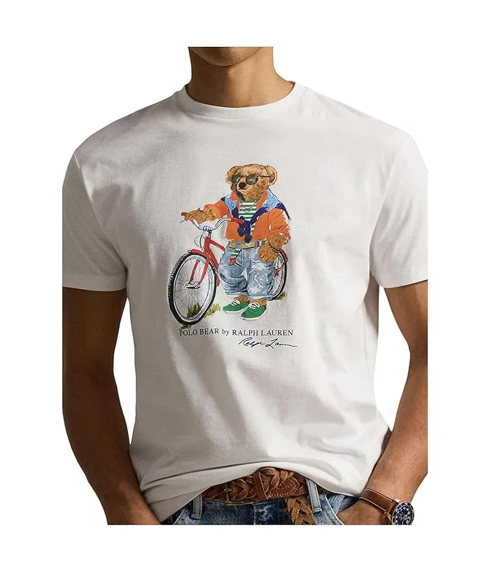 Футболка классическая Polo Bear Polo Ralph Lauren, White/Summer Bear — фото 4