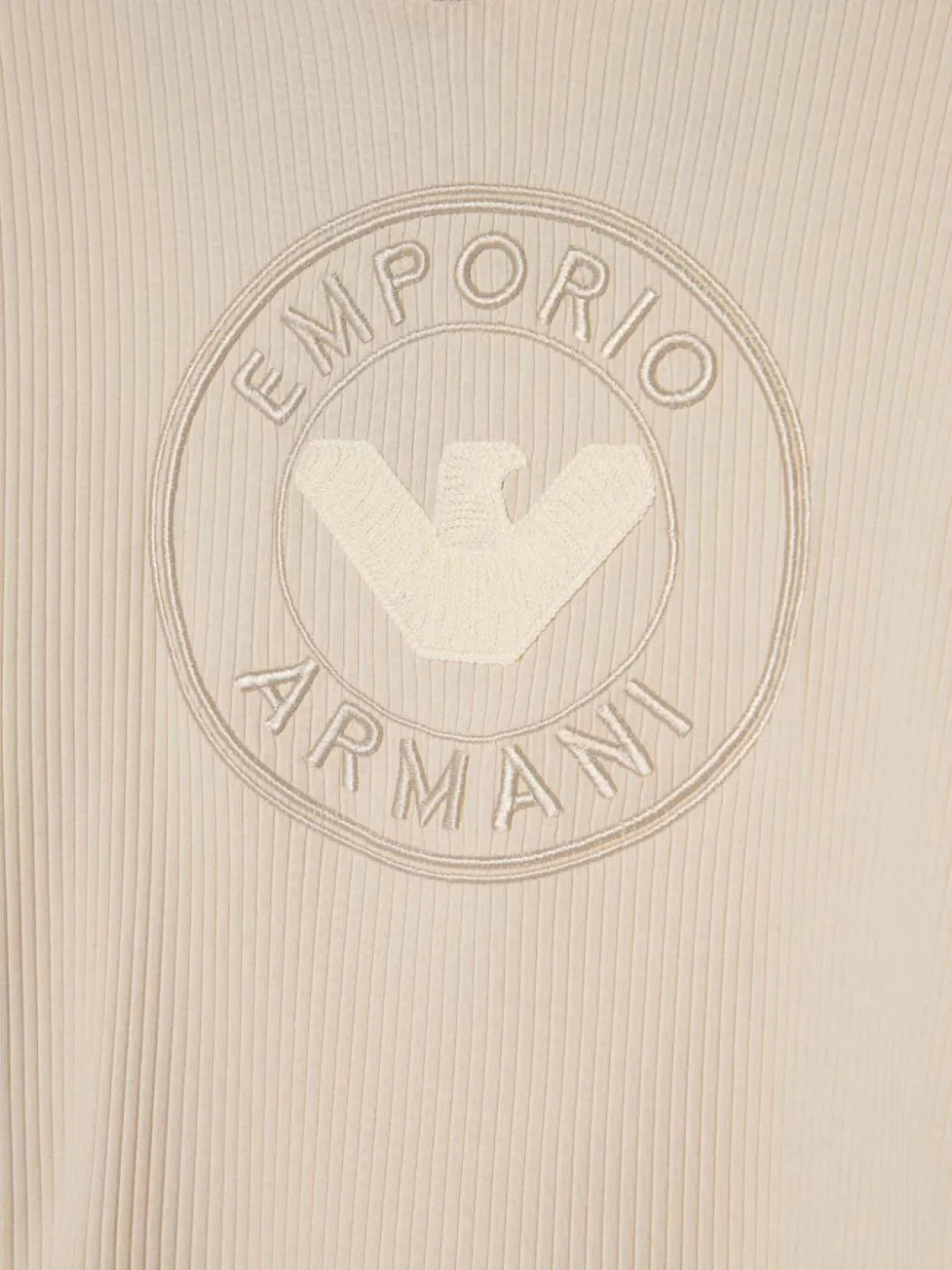 Толстовка с вышитым логотипом Emporio Armani, нейтральный — фото 3