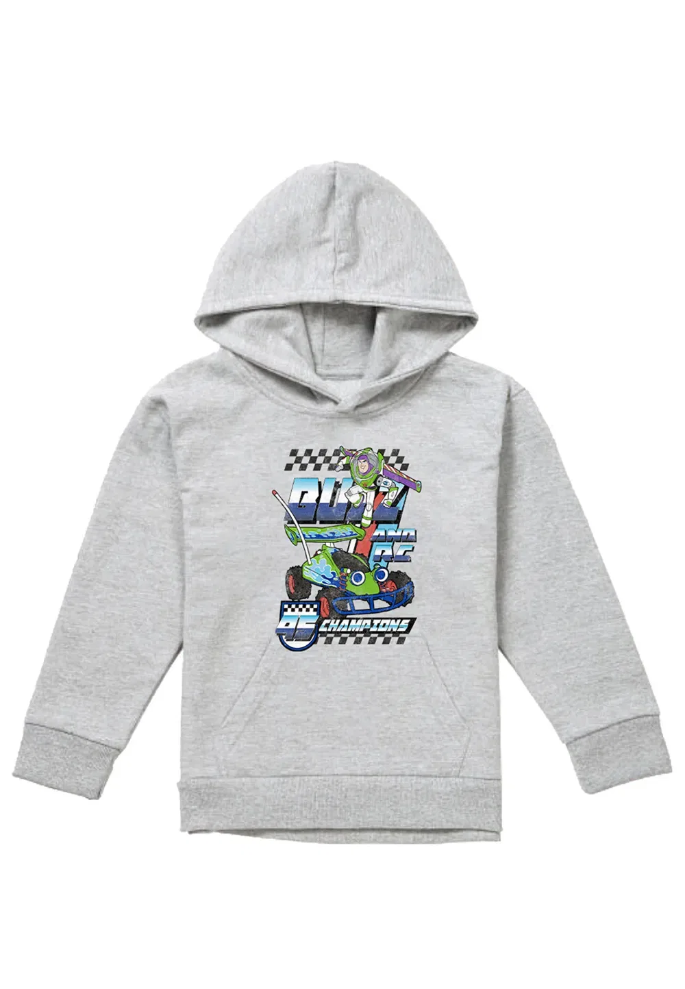 Детская толстовка с принтом Buzz and RC Racing, Disney, серый