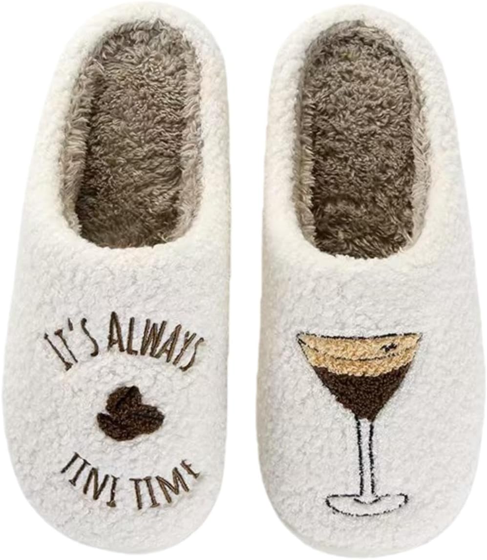 

HFBAOEGU Уютные домашние эластичные тапочки Ретро с эффектом памяти Мягкие тапочки для женщин и мужчин Милые мультяшные плюшевые пушистые теплые тапочки с меховой подкладкой Зимние домашние тапочки, белый