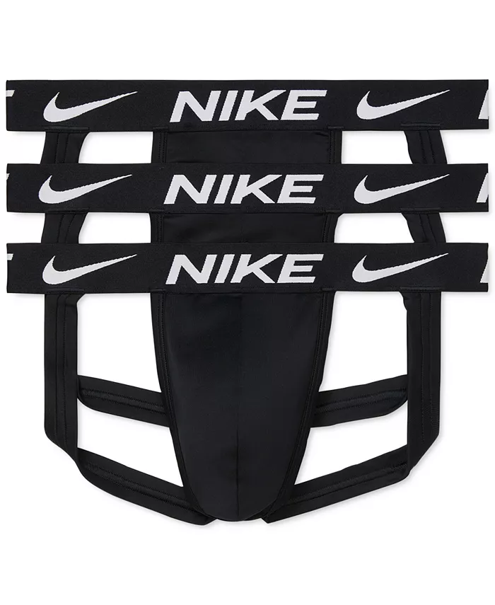 Мужские микро-стринги Essential Dri-FIT, 3 шт Nike, черный — фото 2