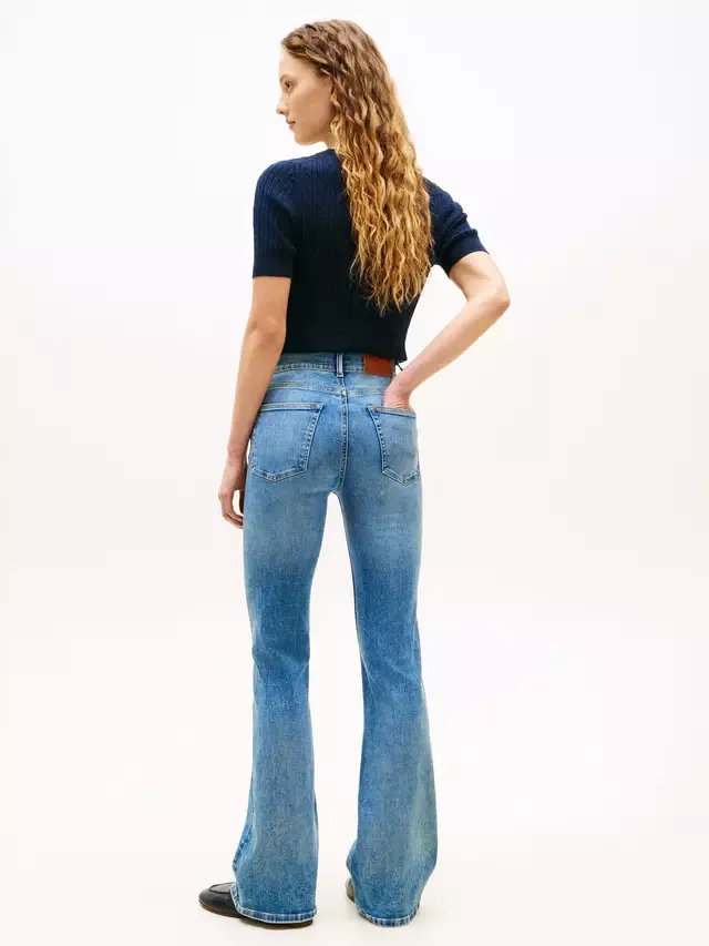 Джинсы Finn Mid Rise Flared Jeans, синие Tommy Hilfiger — фото 3