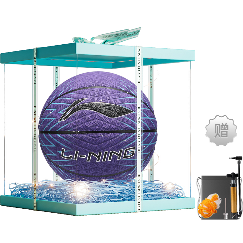 

LINING Баскетбольный мяч PU Basketball Purple размер 7 тренировочный unisex Китай