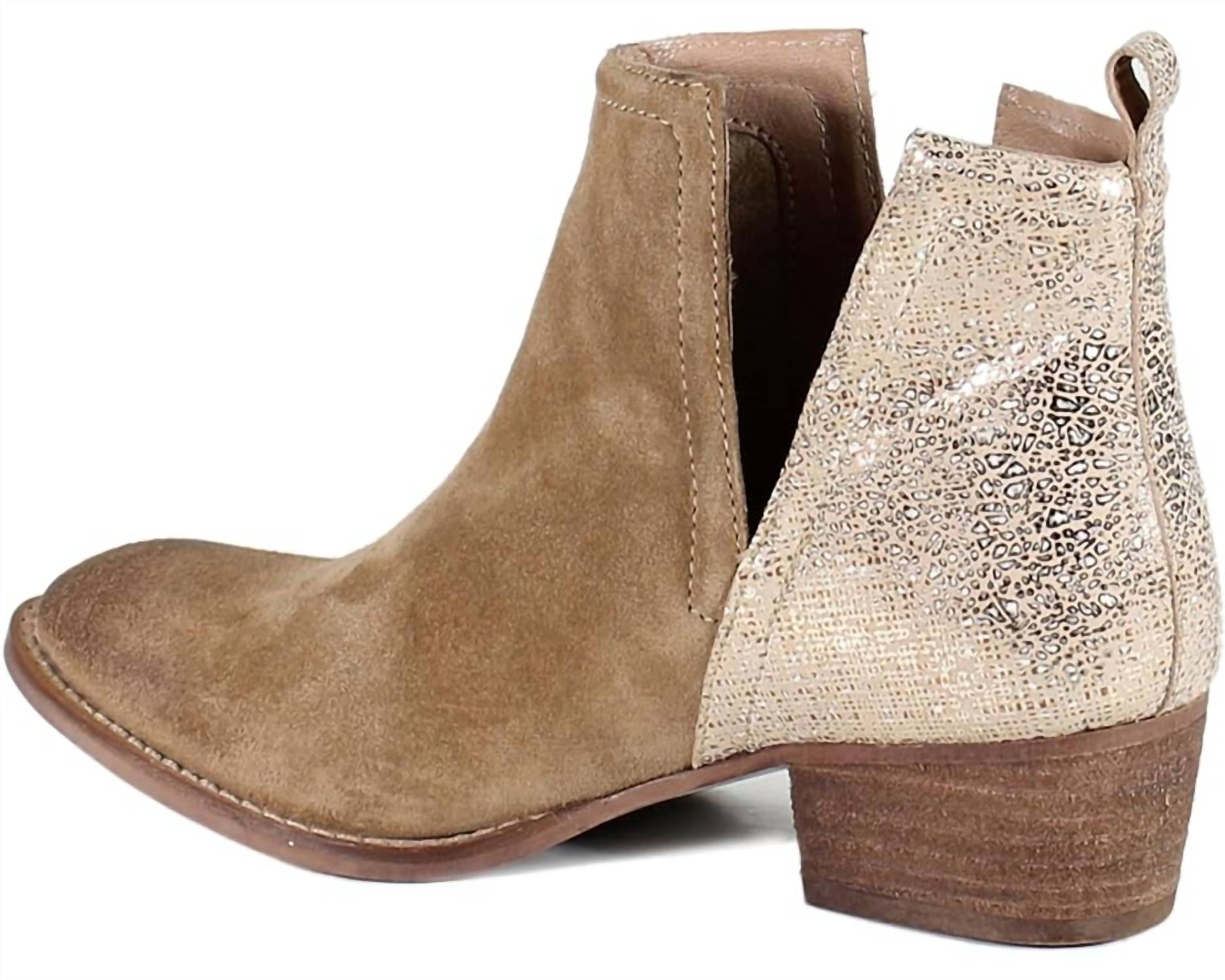 Ботинки Stop By Metallic Leather из верблюжьей замши/бежевого цвета DIBA True — фото 2