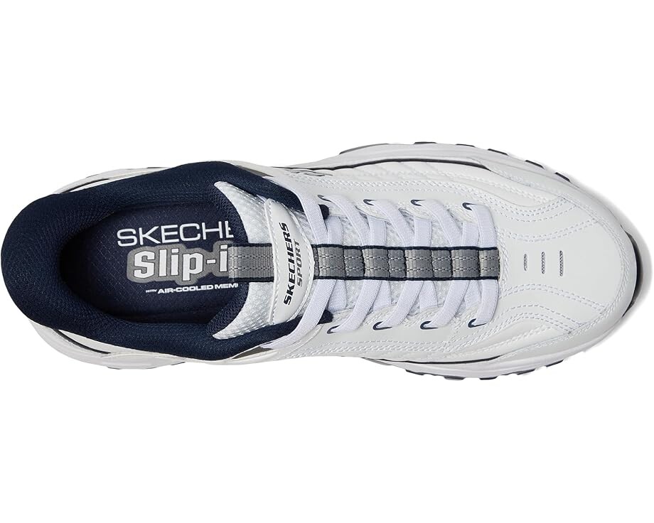 Кроссовки SKECHERS Afterburn E'Lite Grill Corporal Hands Free Slip-In, цвет White/Navy — фото 2