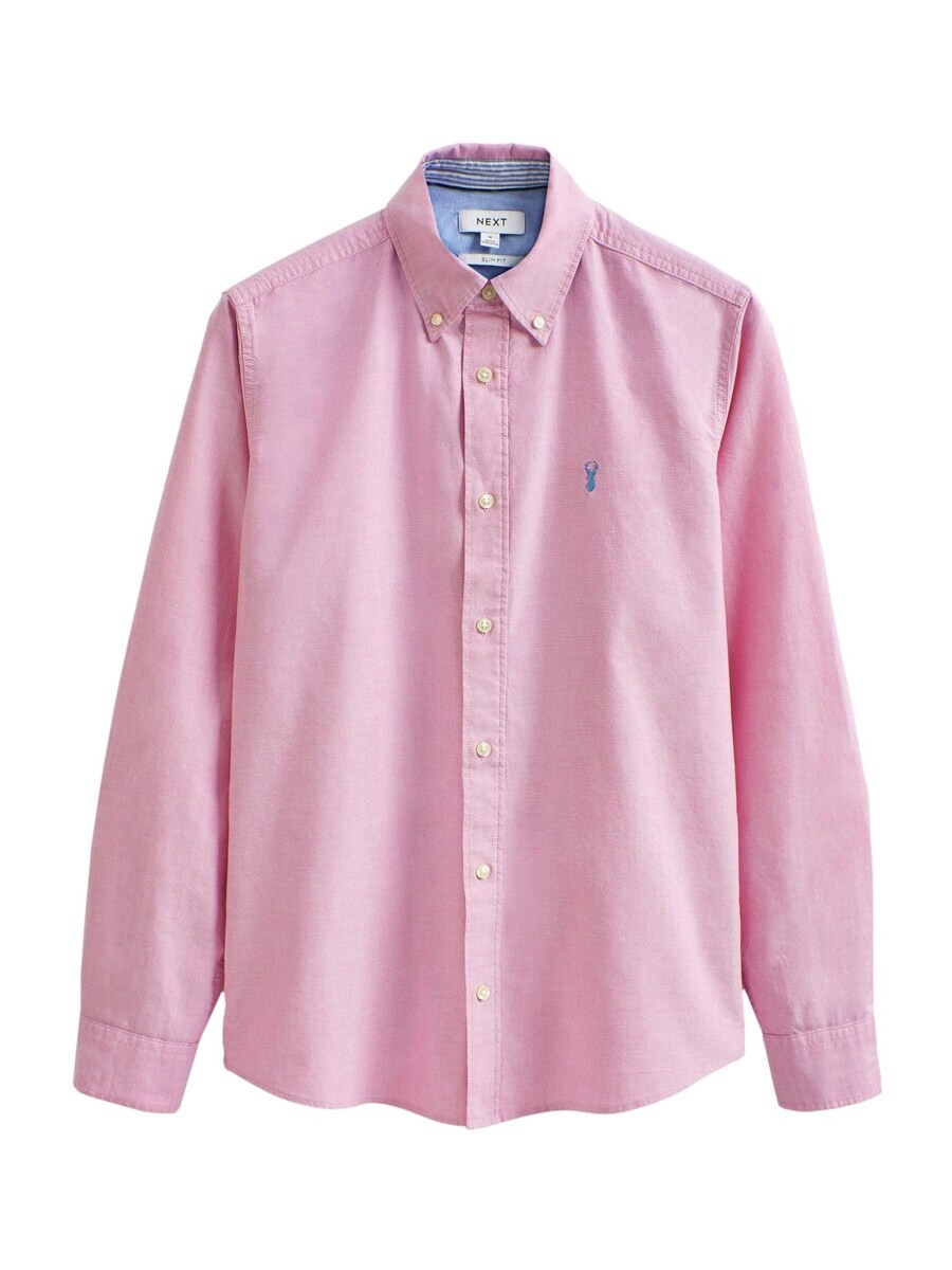

Повседневная рубашка Next Slim fit Button Up Shirt, светло-розовый