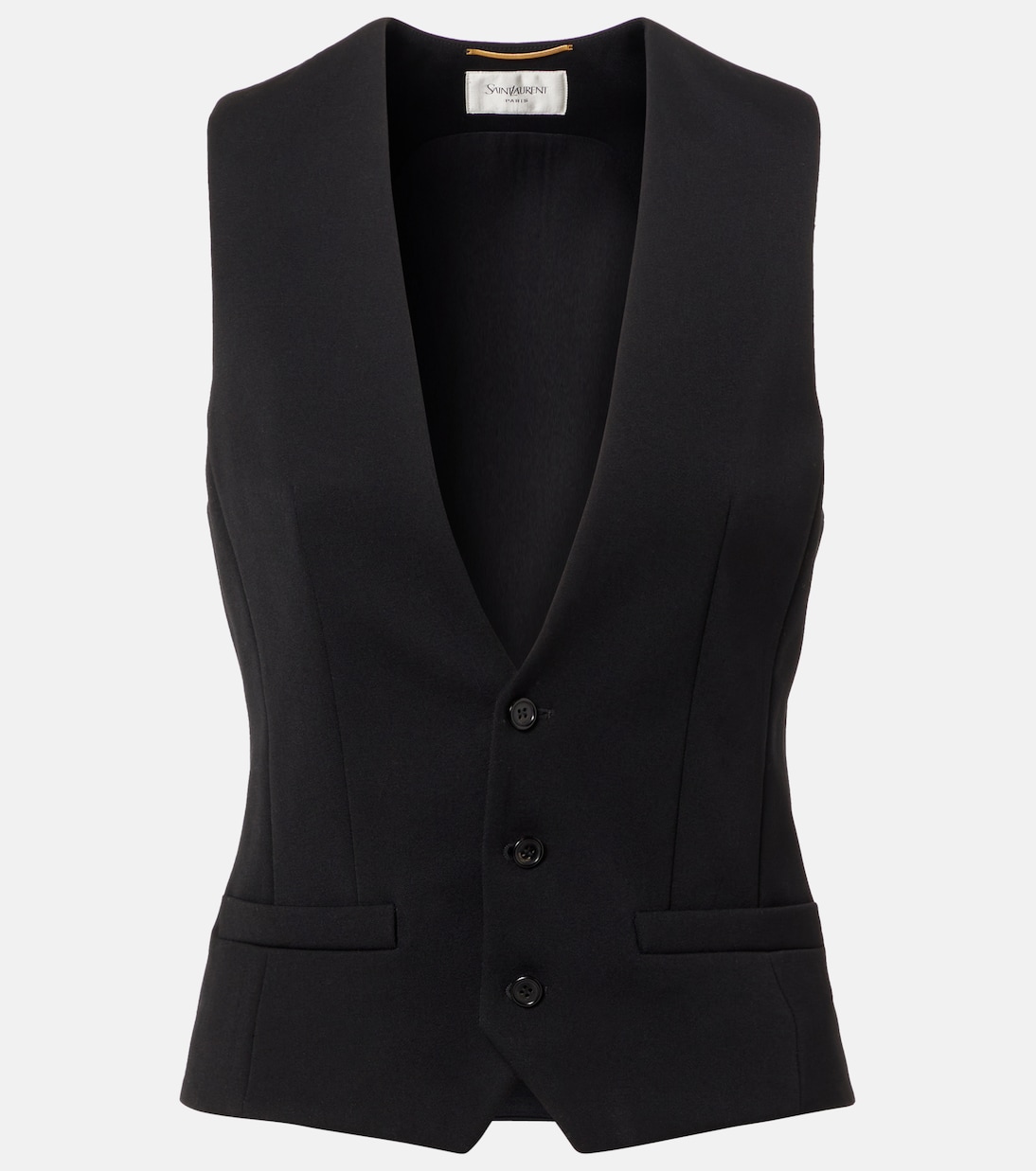 

Шерстяной жилет Saint Laurent, нуар