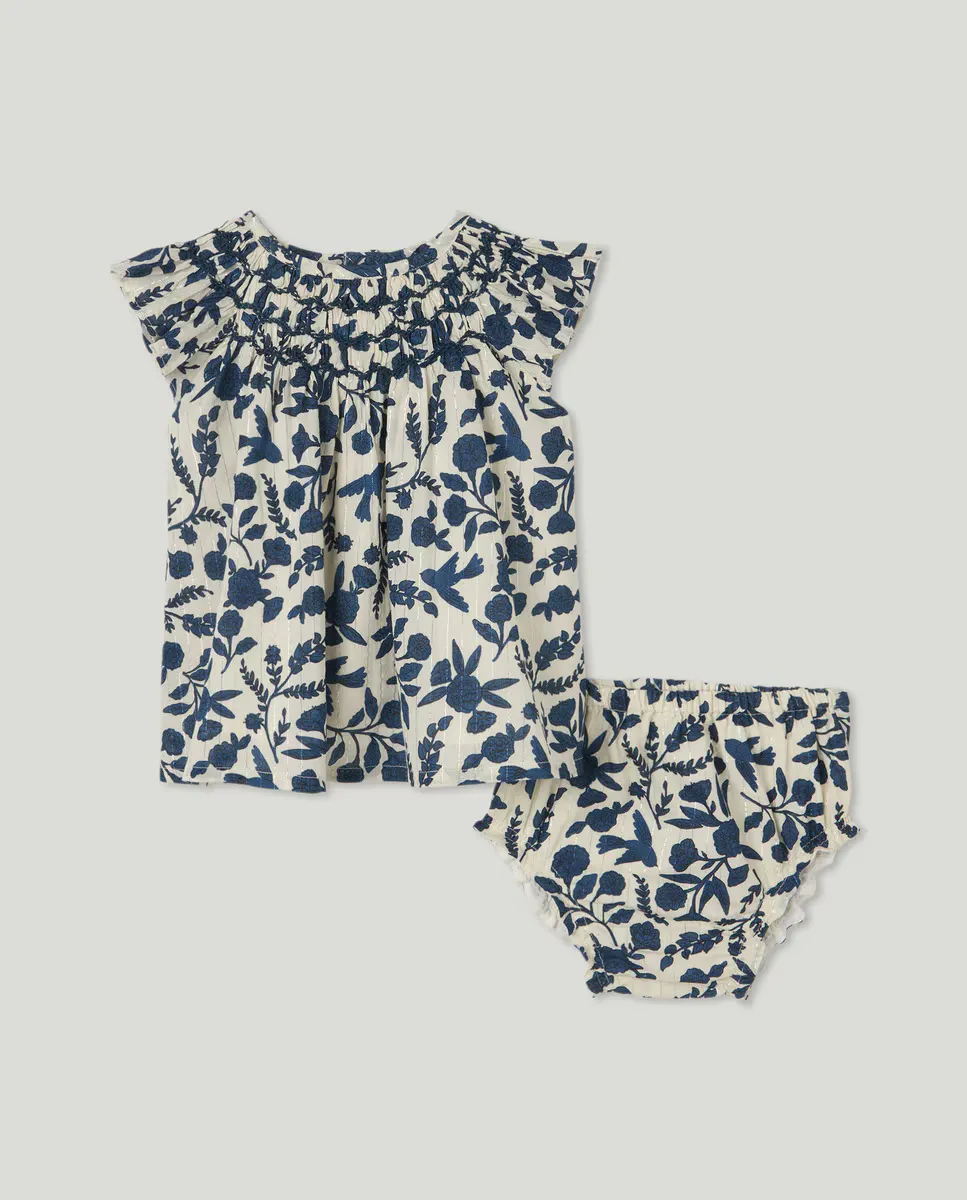 

Платье для девочки с цветочным принтом Baby El Corte Inglés, белый