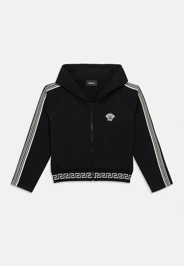 Контрастная толстовка унисекс на молнии с изображением медузы Versace, Nero/Bianco