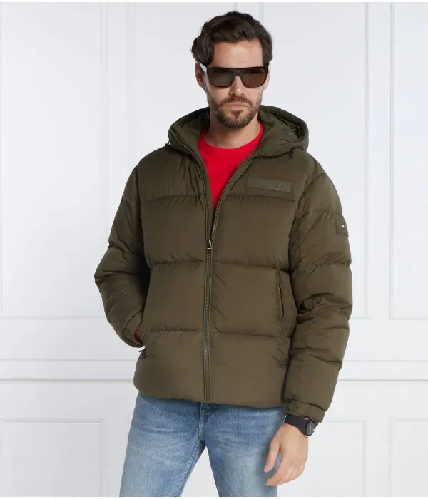 Пуховая куртка с капюшоном "Нью-Йорк" regular fit Tommy Hilfiger, хаки — фото 3