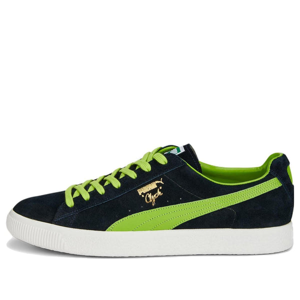 

Кроссовки clyde made in japan 'clydezilla - navy lime smash' Puma, синий