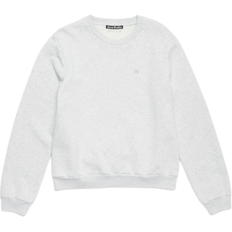 Флисовая толстовка с круглым вырезом Acne Studios, светло-серый — фото 3