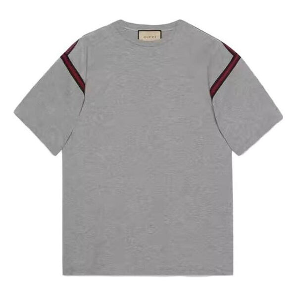 

Футболка cotton jersey t-shirt with web 'grey' Gucci, серый