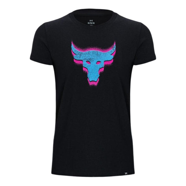 

Футболка project rock underground core t-shirt 'black blue' Under Armour, черный