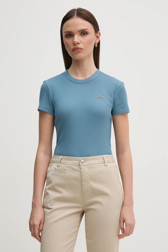 

Хлопковая футболка Lacoste, синий
