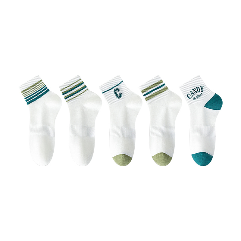 

Низкие носки унисекс набор из 5 пар MIIOW, мультиколор