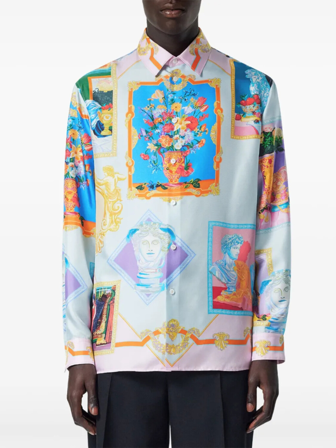 Versace рубашка Gallery, синий — фото 3
