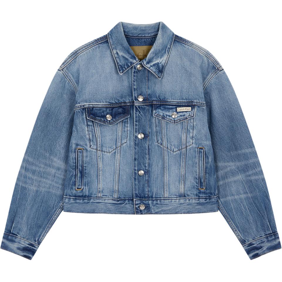 Calvin Klein Джинсовая куртка женская синяя, Blue — фото 3