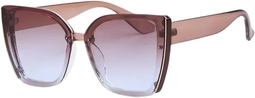 

Большие солнцезащитные очки «кошачий глаз» для женщин, модные солнцезащитные очки в крупной квадратной оправе для мужчин, ретро-стиль, очки «кошачий глаз» UJNHGQ, Brown Blue