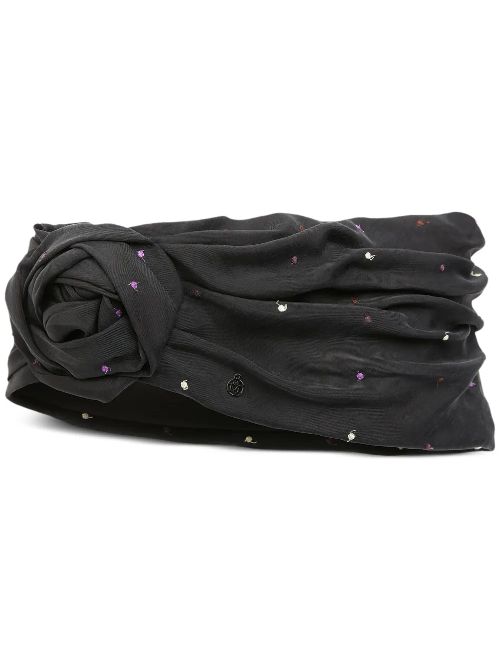 

Повязка на голову Hiromi со сборками Maison Michel, серый