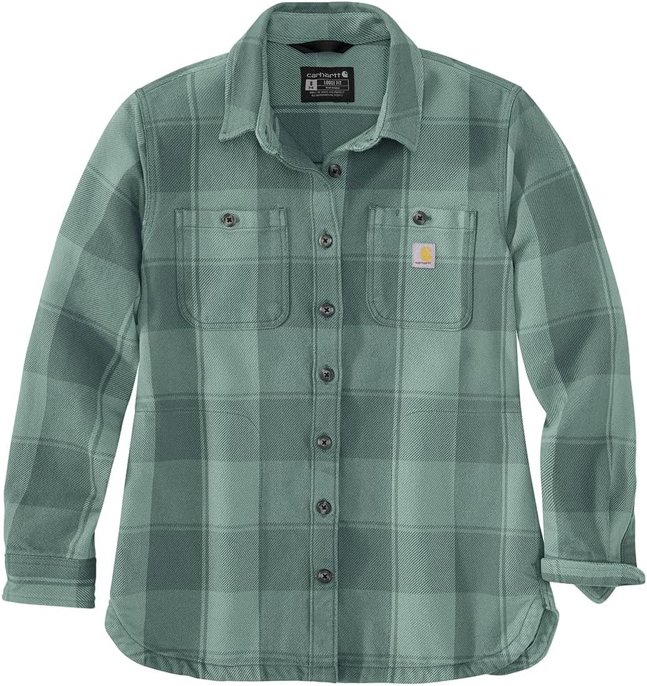 

Carhartt Women's 105991 Женская свободная рубашка из твила, Patina