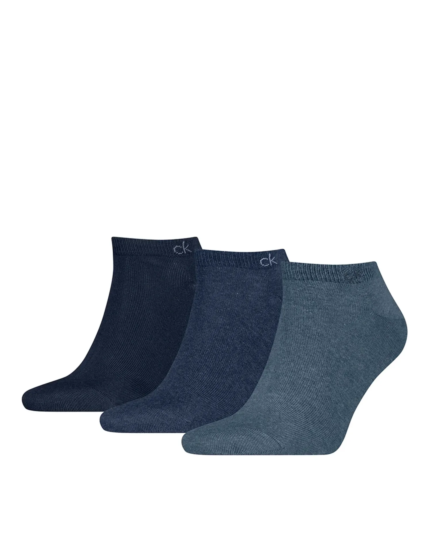 Мужские короткие носки Calvin Klein (упаковка из 3 штук), индиго синий — фото 4