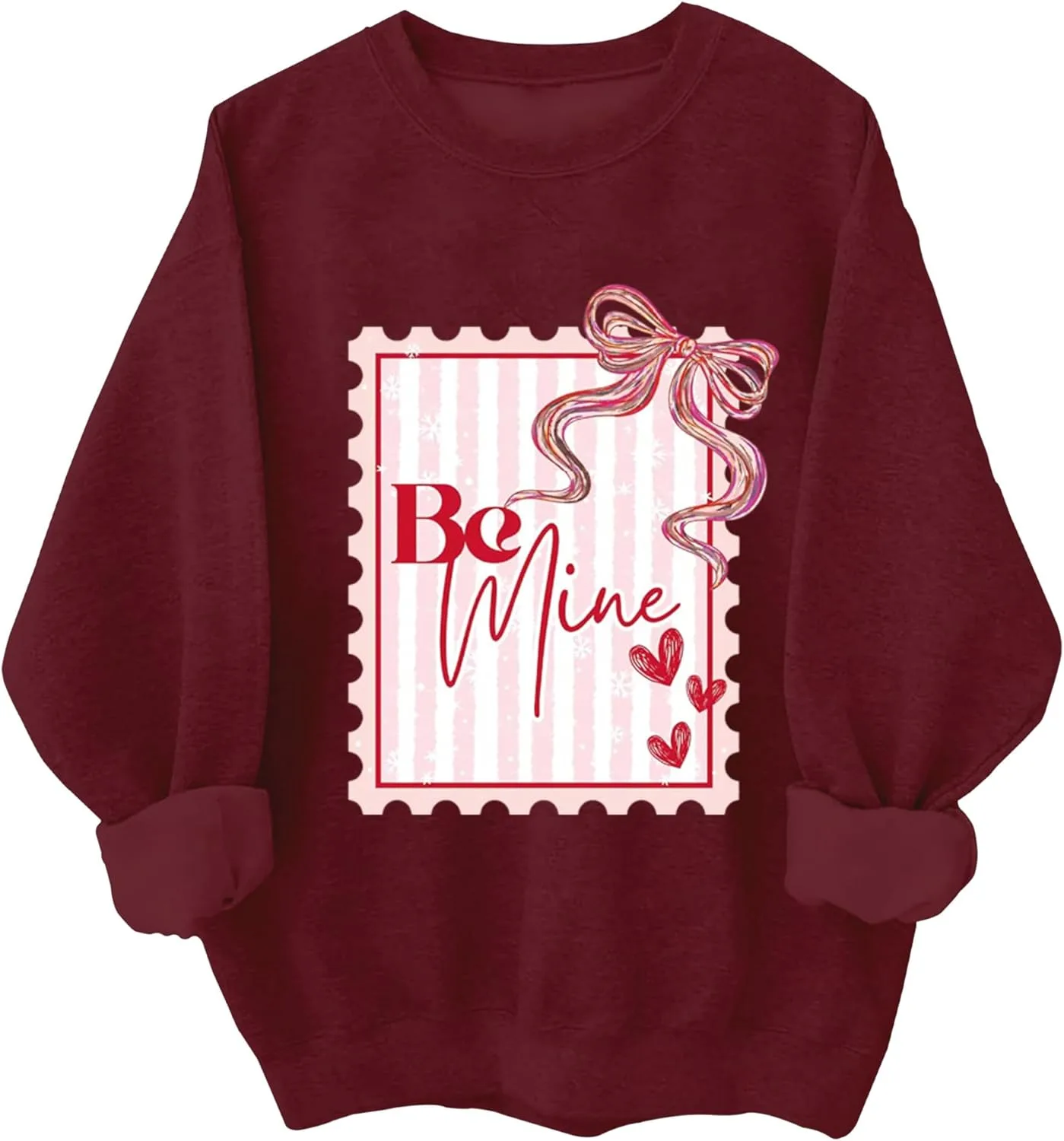 

Coquette Valentines Postage Stamp Sweatshirt Be Mine Kzggs