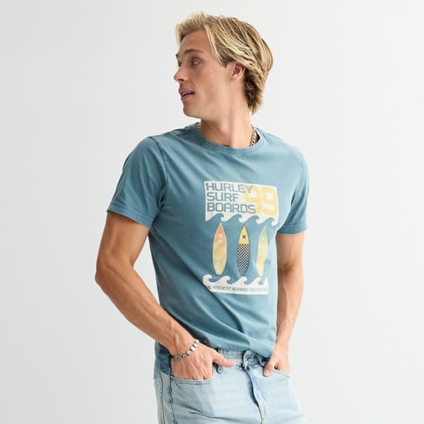 

Мужская графическая футболка Hurley, цвет grey teal
