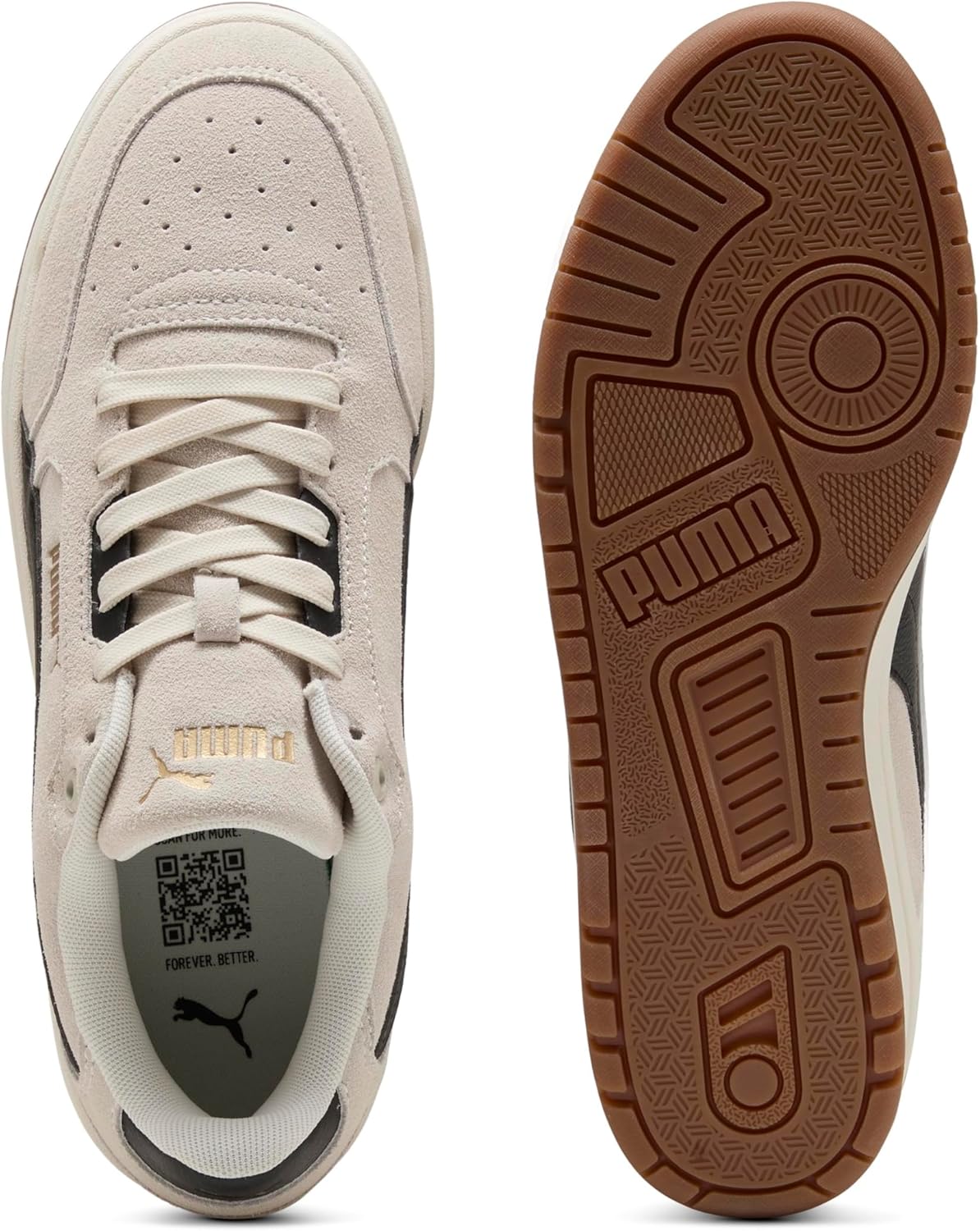Мужские низкие кроссовки PUMA, черный/серый/золотой — фото 4