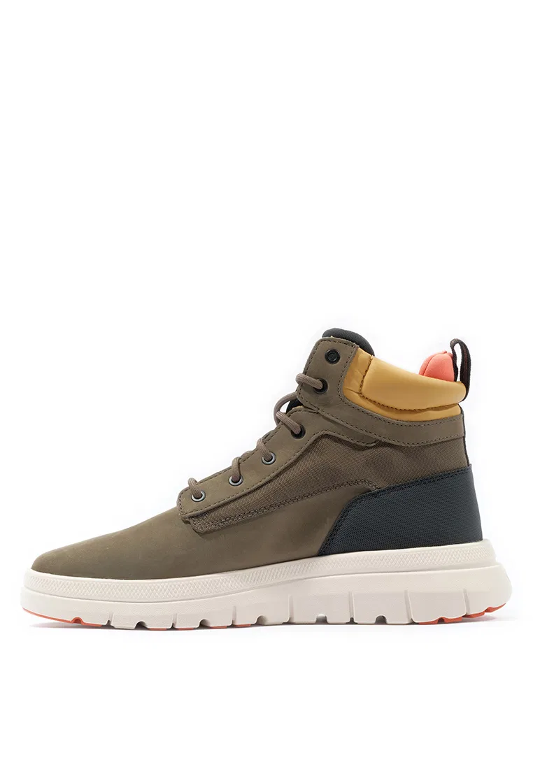 Мужские ботинки Pallaflex Cuff LTH High-Top, кожаные, высокие Palladium, зеленый — фото 4