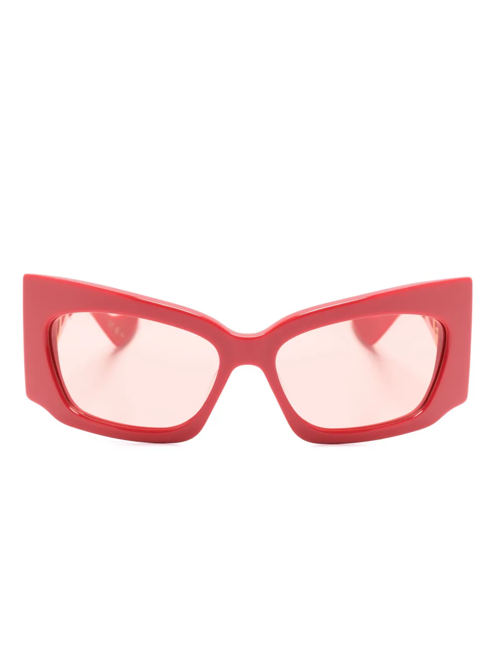 

Солнцезащитные очки с логотипом Interlocking G Gucci Eyewear, красный