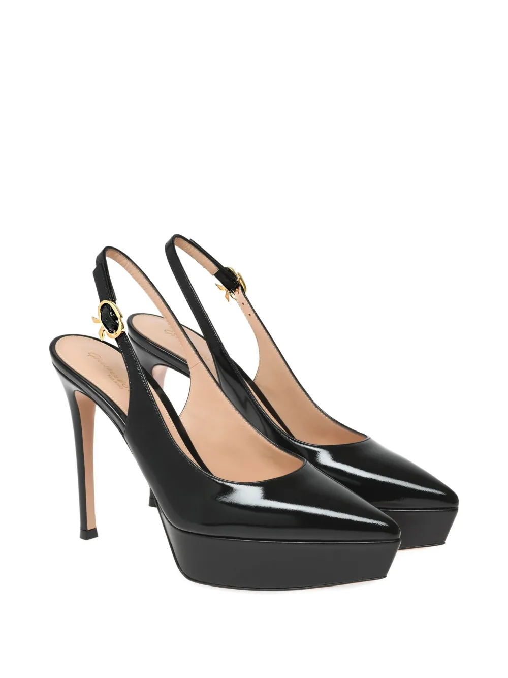 Туфли-слинги на платформе Dasha с каблуком 85 мм Gianvito Rossi, черный — фото 2