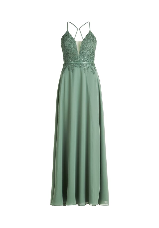 

Вечернее платье с вышивкой Vera Mont, цвет light aventurine