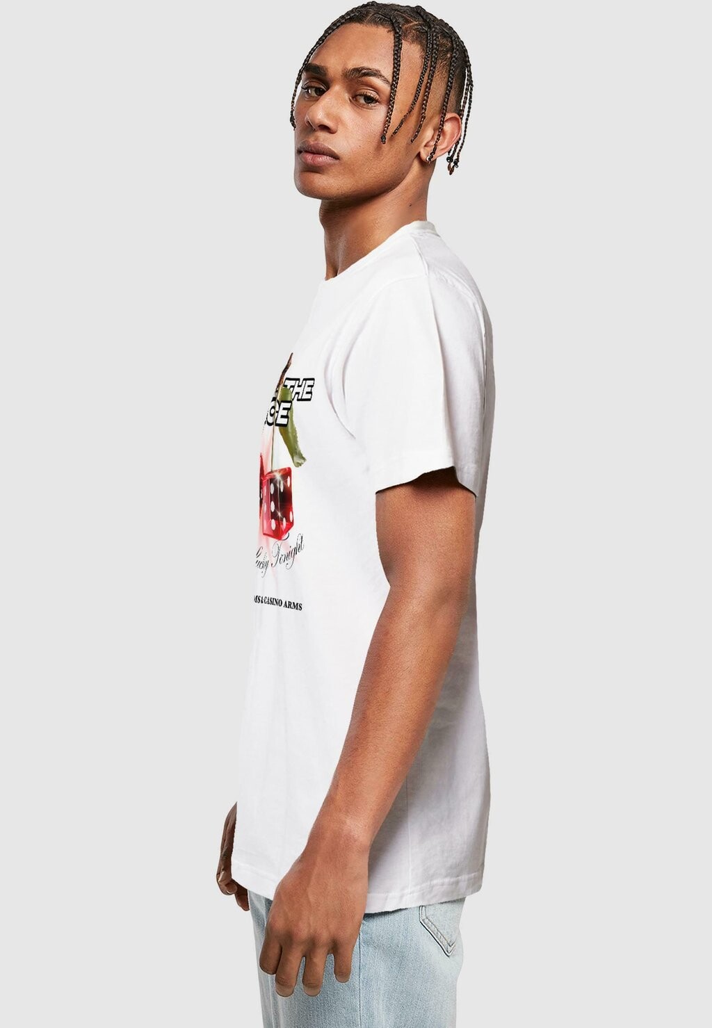 

Футболка с принтом ROLL THE DICE Mister Tee, белый