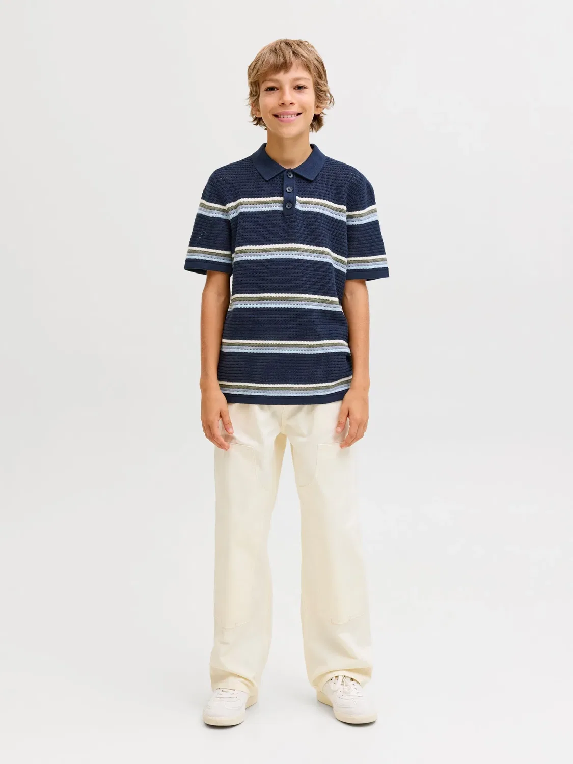 Поло джерси JACK & JONES Junior, sky captain — фото 4