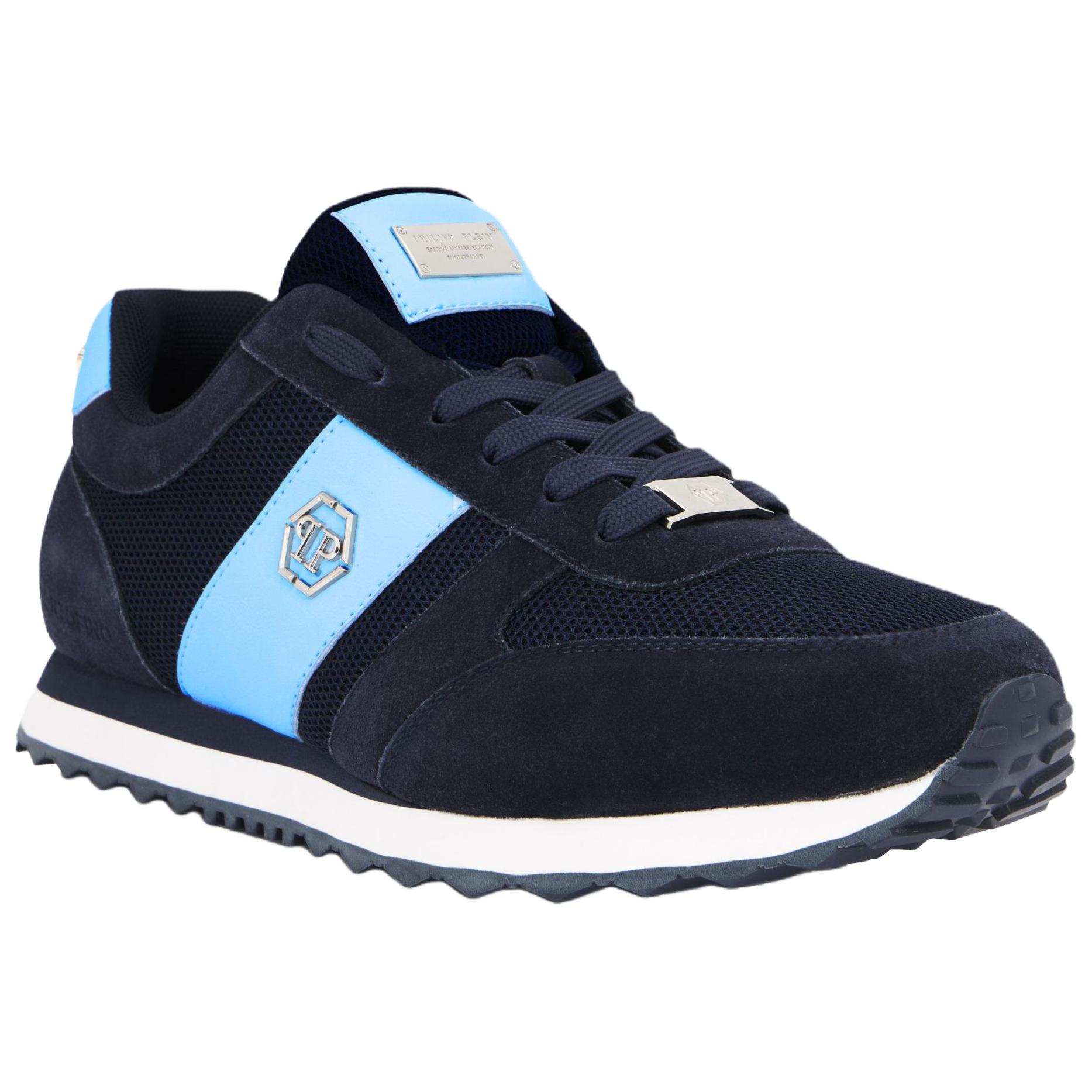 PHILIPP PLEIN Кроссовки повседневные низкие из коровьей кожи унисекс dark blue — фото 4