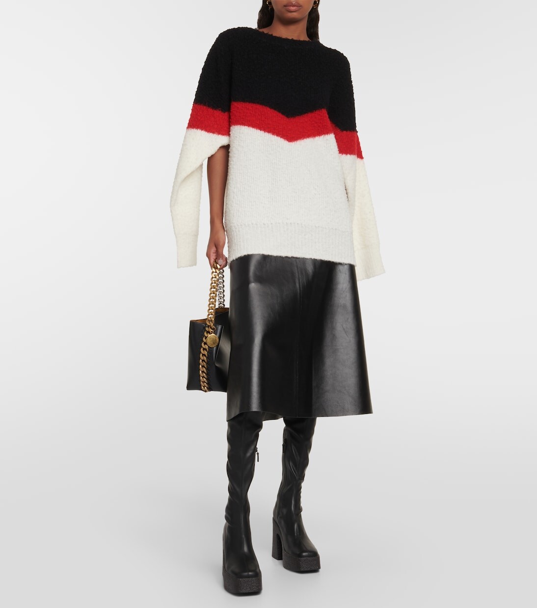 Свитер casentino из смесовой шерсти Stella Mccartney, мультиколор — фото 2