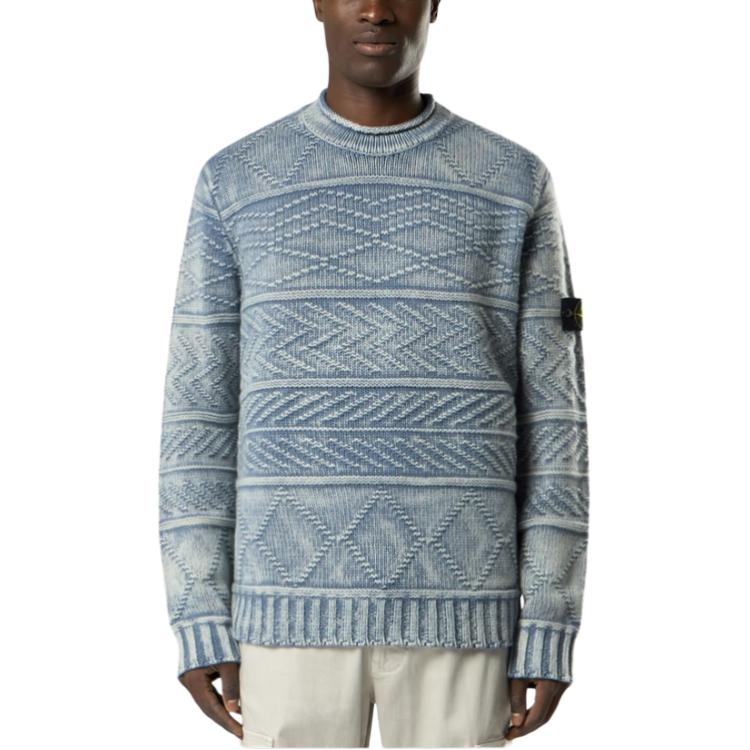 SS26 Кашемировый свитер Unisex STONE ISLAND, синий — фото 4