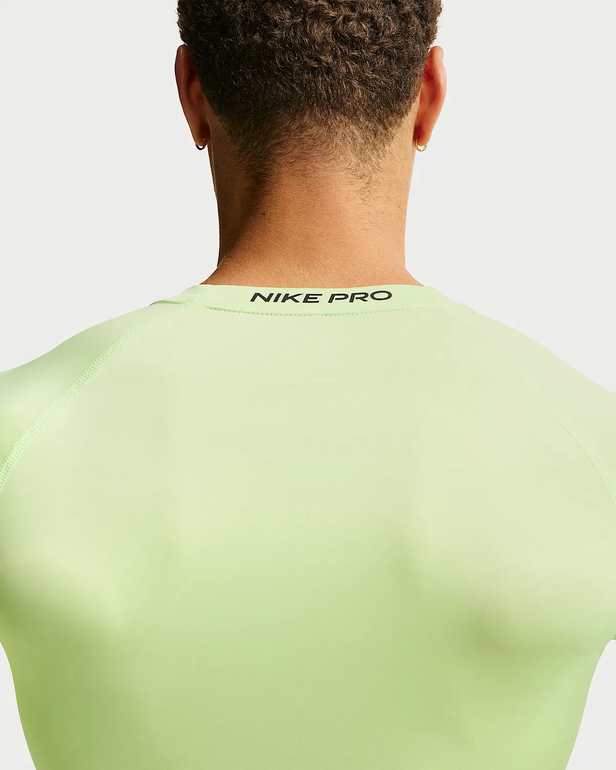 Мужская облегающая футболка с длинным рукавом Nike Pro Dri-FIT, Light Liquid Lime/Black — фото 2